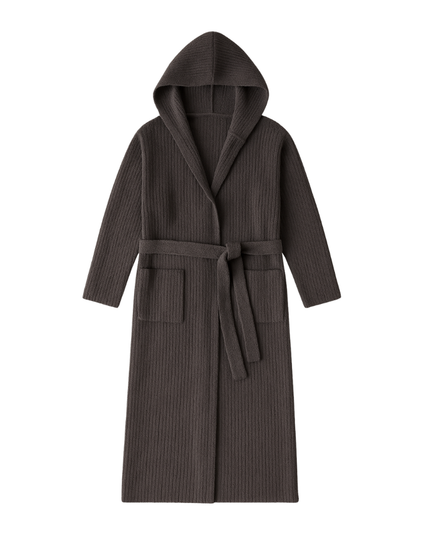 Barefoot Dreams Carbon CozyChic Ribbed Hooded Robe