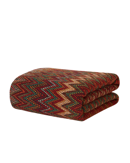 TH0022.R5060 Red Zigzag Knit Throw Blanket