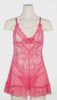 Oh La La Cheri 2139 Pink Lemonade Lacey Babydoll with Bows &amp; G-String Myselflingerie.com