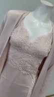 Rya Collection 989 + 990 Sepia Rose Serenade Chemise & Wrap Set Myselflingerie.com