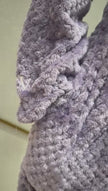 VelvetVibe AL302LV Lavender Textured Furry Morning Robe & Eye Mask Myselflingerie.com