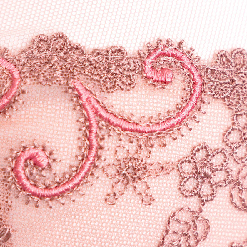 Simone Perele 12X319 Rose Fumé Delice Sheer Plunge Underwire Bra Myselflingerie.com