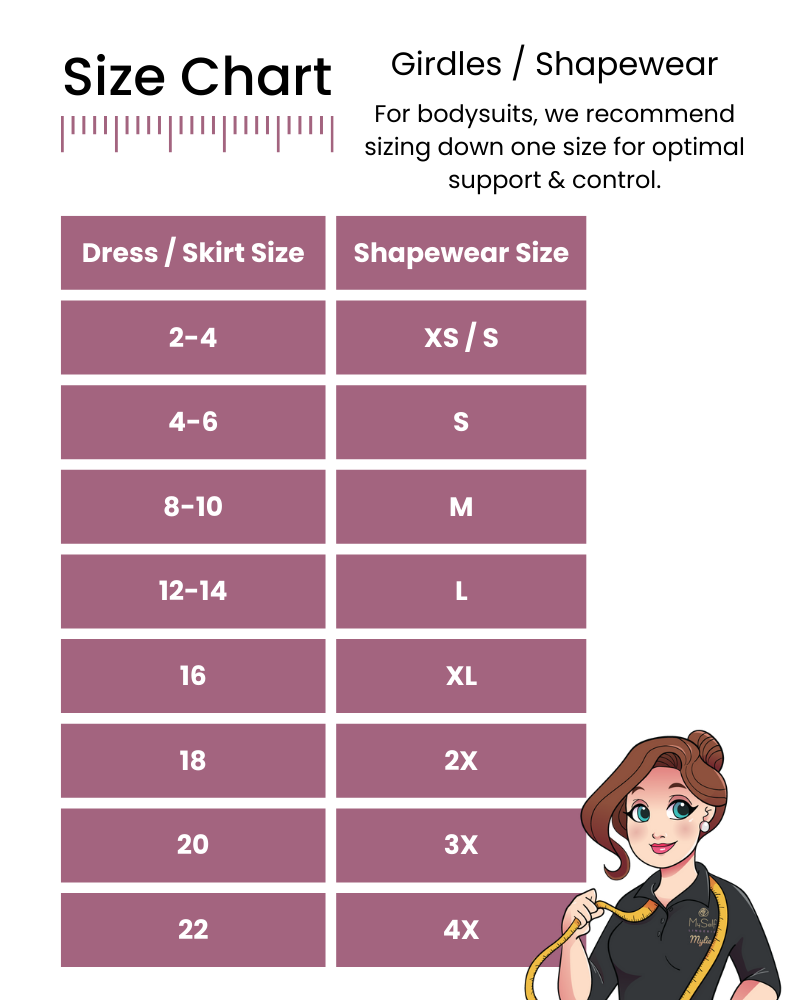 Shapewear ALL Collection Size Guide