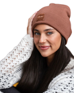 Tal New York The Sherpa Logo Caramel Beanie