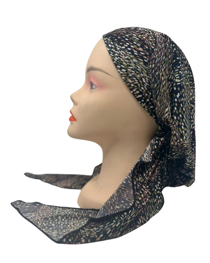 Triple Up BUL796 Multicolor Swirl Unlined Pre-Tied Bandanna myselflingerie.com