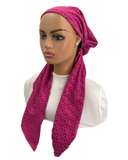 TT2344-24 Raspberry Retro Wave Timeless Fit Pre-Tied Bandanna