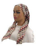 TT2342-24 Heather Grey/Cedar Boho Timeless Fit Pre-Tied Bandanna