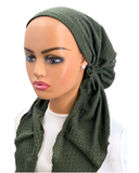 Ahead Hunter Green Braid Stitched Timeless Fit Pre-Tied Bandanna