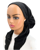 Ahead Black Braid Stitched Timeless Fit Pre-Tied Bandanna