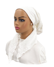 Ahead TT2277-24 White Delicate Scrunch Timeless Fit Pre-Tied Bandanna myselflingerie.com