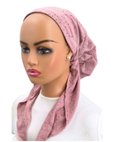 Ahead Mauve Broderie Eyelet Classic Fit Pre-Tied Bandanna