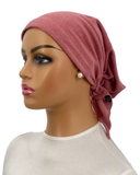 Ahead Dusty Rose Comfy Terry Classic Fit Pre-Tied Bandanna
