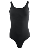 Manteau Aqua MA-1011 Black Ribbed Bathing Suit myselflingerie.com
