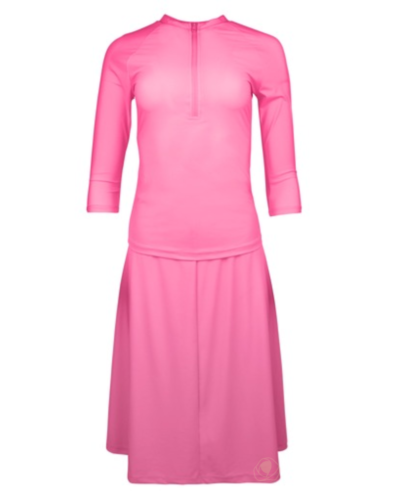 Manteau Aqua Hot Pink Swim Top & Maxi Skirt Set Manteau Aqua Hot Pink Swim Top & Maxi Skirt Set