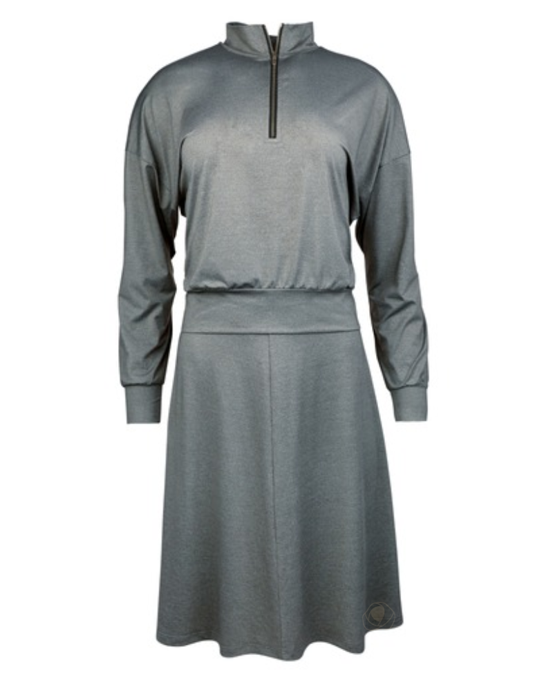 Manteau Aqua MA-1027 Heather Grey Swim Top & Maxi Skirt Set myselflingerie.com