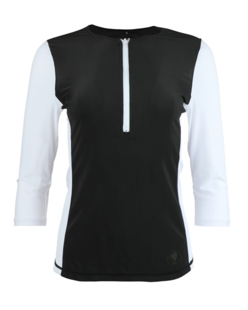 Manteau Aqua MA-1033 Black Rash Guard Swim Top myselflingerie.com