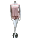 Vanilla Night and Day 3226 Dusty Pink Open Back Modal Pajamas Shorts Set myselflingerie.com