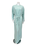 24316C Mint Green Lace Cuff Modal Wrap Robe