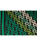 SP276BLKGN Black/Green Geometric Pre-Tied Open Back Bandanna