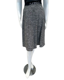 24FL402T-G Heather Grey Flairy Swim Skirt Tall Length