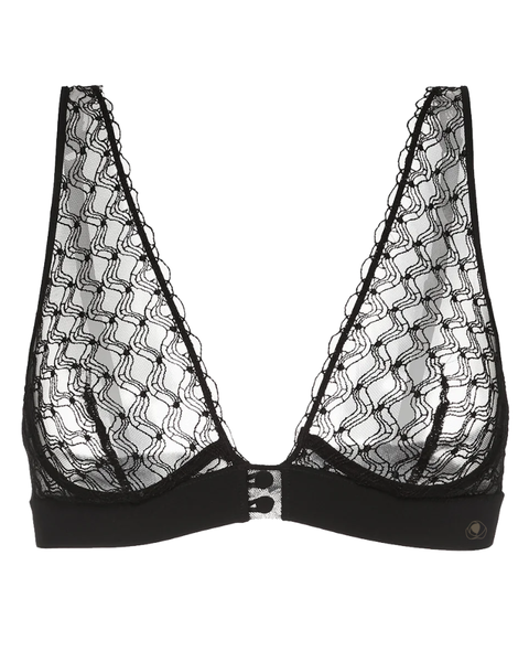 Simone Perele Black Rose Triangle Underwire Bralette