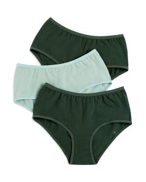 Gemsli Green Multi Cotton Hipsters 3 Pk