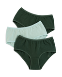 Gemsli 3105 Green Multi Cotton Hipsters 3 Pk myselflingerie.com