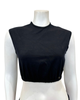Liliana C-5553R Black Rayon Crop Sleeveless Shell myselflingerie.com
