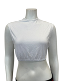 Liliana White Rayon Crop Sleeveless Shell