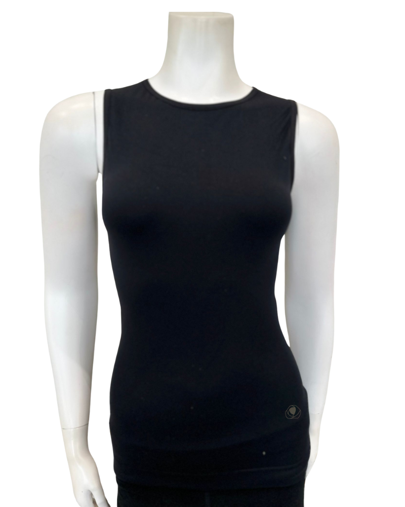 Manteau Aqua MA-1036 Black Sleeveless Tank / Shell Top myselflingerie.com