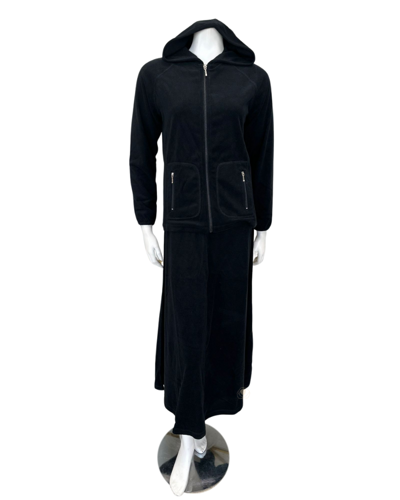 Red Myth SB4CM320C Black Terry 2 Piece Bathrobe Set myselflingerie.com