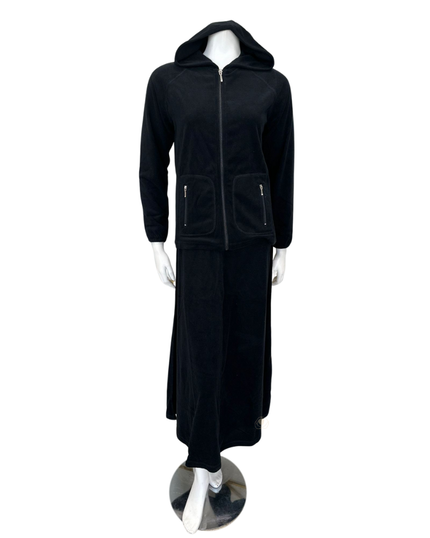 Red Myth SB4CM320C Black Terry 2 Piece Bathrobe Set myselflingerie.com