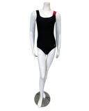 Flamingo 24FL071G Guard Red Strap Ribbed Logo Swimsuit myselflingerie.com