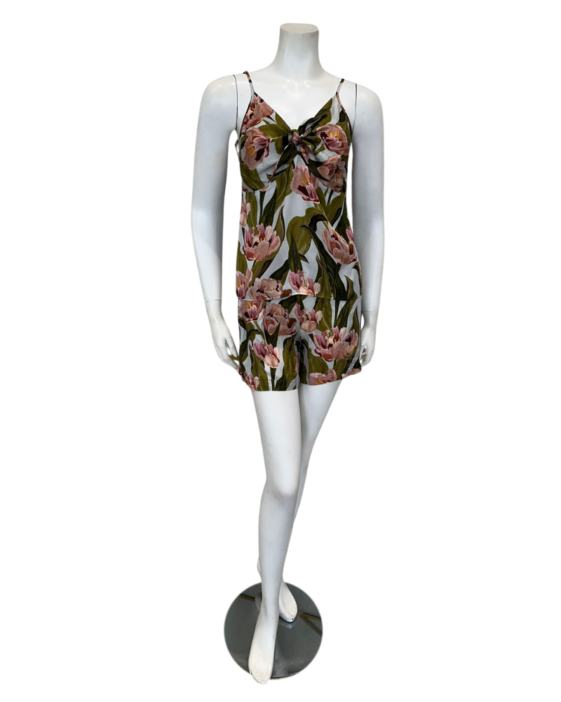 Oh! Zuza 4206 Spring Floral Print Cami & Shorts Set myselflingerie.com