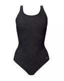 24AE180 Black African Escape High Neck Swimsuit