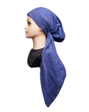 HS535R Royal Heathered Adjustable Pre-Tied Bandanna with Velvet Grip