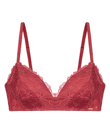 Dorina Red Raelynn Lace Molded Wire Free Bra