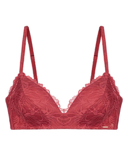FXWL0005 Red Raelynn Lace Molded Wire Free Bra
