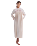 Vivian Pink Smocked Modal Nightgown