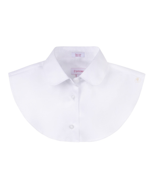 O’ Princess White Twill Round Collar with Extension