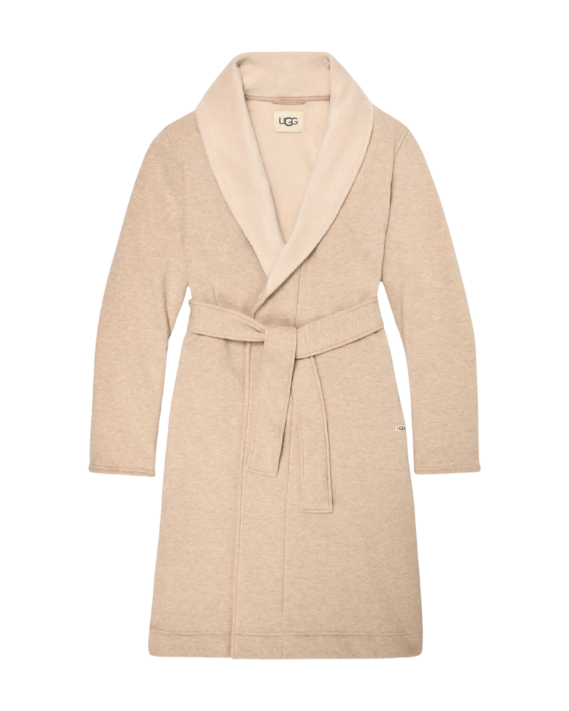 UGG 1158534 Oatmeal Heather Duffield Fleece Wrap Robe Myselflingerie.com