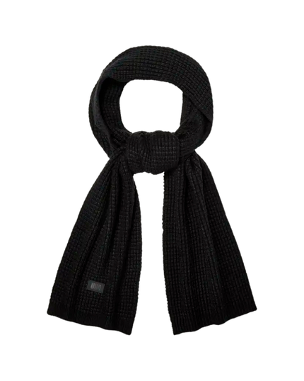 101226 Black Men's Waffle Scarf
