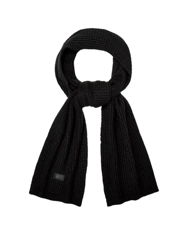 101226 Black Men's Waffle Scarf