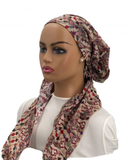 TT2313-24 Pink Multi Ink Brush Timeless Fit Pre-Tied Bandanna