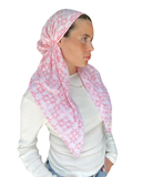 Scarf Bar Abstract Pink Classic Pre-Tied Bandanna with Full Grip