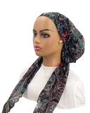 Ahead Dry Rose Print Lunarable Tile Versatile Style Long Tails Open Back Pre-Tied Bandanna