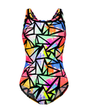 22FL040 Scribble Print Teen Bathing Suit Removable Cups