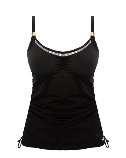 Fantasie 502851 Black East Hampton Underwire Adjustable Side Tankini Top myselflingerie.com