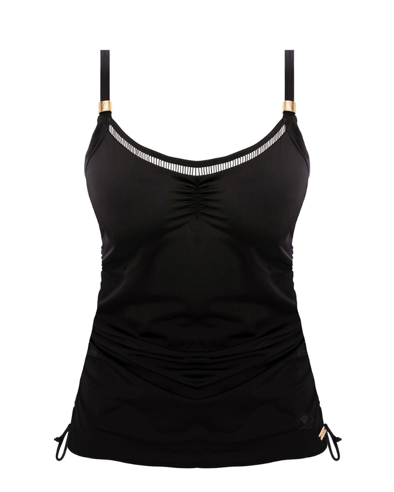 Fantasie 502851 Black East Hampton Underwire Adjustable Side Tankini Top myselflingerie.com