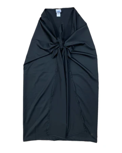 Undercover Waterwear MWS Black Non Stretch Front Tie Wrap Skirt myselflingerie.com